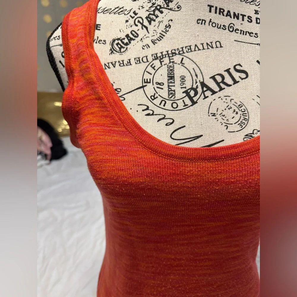 LOFT Orange Space Dye Sleeveless Maxi Dress Size Medium - Picture 4 of 7